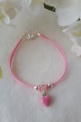 Gratis rosa hjertearmbånd m/sølvlås, 15cm, VED KJØP OVER KR 298,- thumbnail