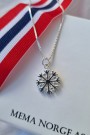 Sølv anheng, snøkrystall med zirconia stener, 13mm thumbnail