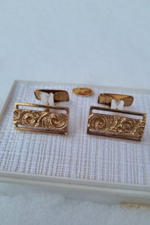 Tøffe bronse mansjettknapper, vintage, Design; Kalevi Sara of Finland