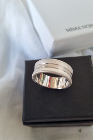 Sølv ring/tommelring til han og henne, kun str 62, 1 stk igjen