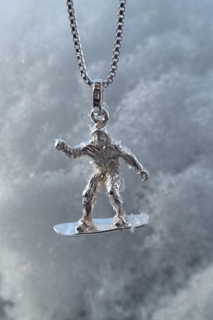 Sølv anheng, snowboarder